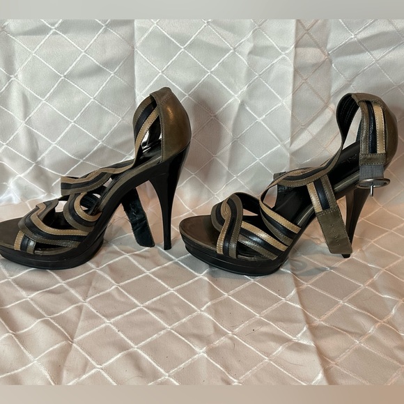Aldo Leather Strappy Platform Heels, size 40 - Picture 4 of 16